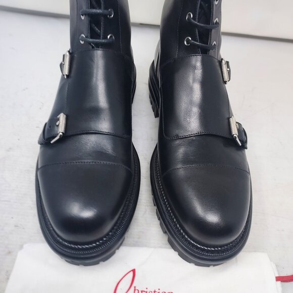 Christian Louboutin MENS Yetito Double Monk Strap Black Boot - Picture 7 of 13